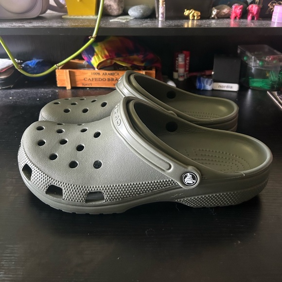Olive Green Men’s Crocs - Picture 8 of 10